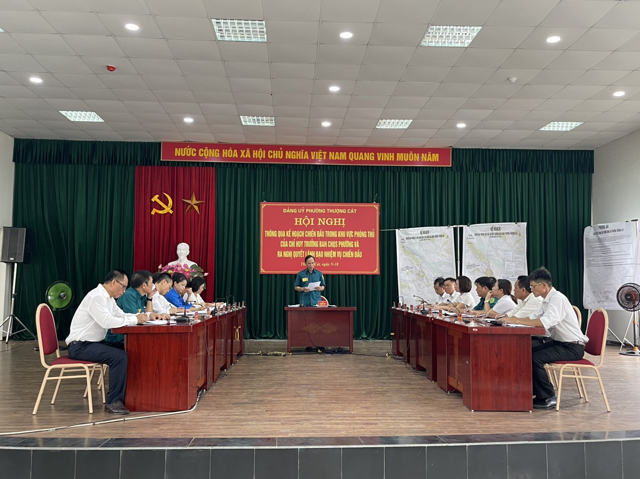 Phường Thượng Cát diễn tập chiến đấu trong khu vực phòng thủ năm 2023
